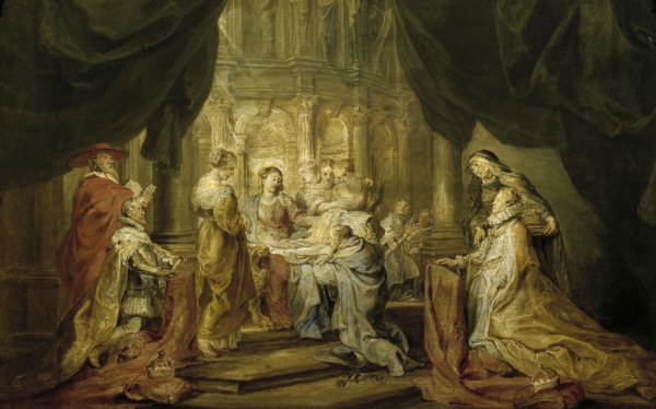 Rubens, Hl.Ildefonso empfängt Meßgewand od Peter Paul Rubens