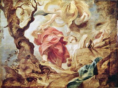 The Sacrifice of Isaac, sketch for section of ceiling in the Jesuit Church, Antwerp od Peter Paul Rubens