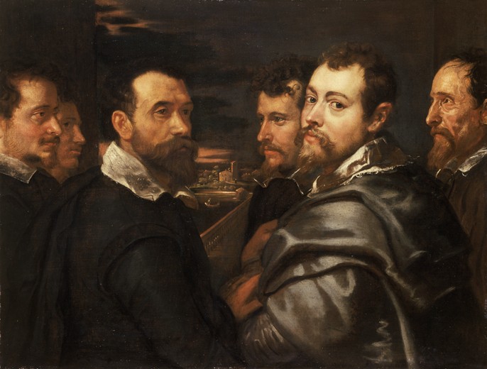 Self-Portrait in a Circle of Friends from Mantua od Peter Paul Rubens