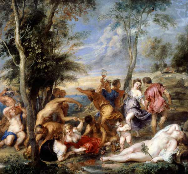 The Andrians, a free copy after Titian od Peter Paul Rubens