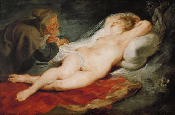 The Hermit and the sleeping Angelica, 1626-28 od Peter Paul Rubens
