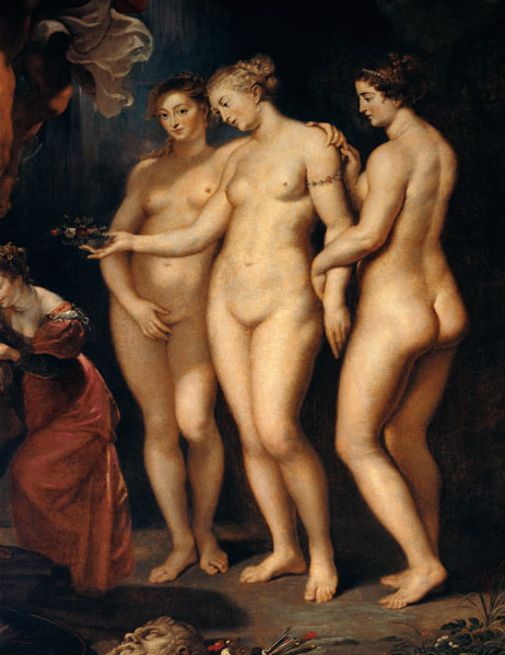 The Medici Cycle: Education of Marie de Medici, detail of the Three Graces od Peter Paul Rubens