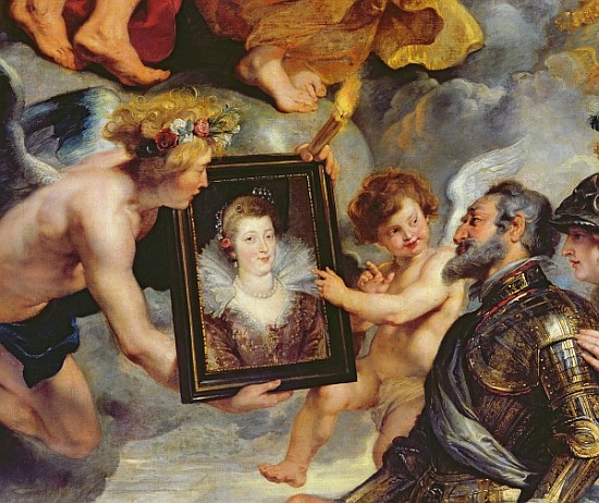 The Medici Cycle: Henri IV (1553-1610) Receiving the Portrait of Marie de Medici (1573-1642) 1621-25 od Peter Paul Rubens