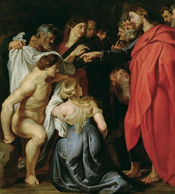 The Resurrection of Lazarus (oil on canvas) od Peter Paul Rubens