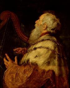 King David, the harp playing.