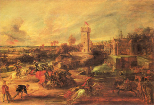 Tournament at the water-jump od Peter Paul Rubens