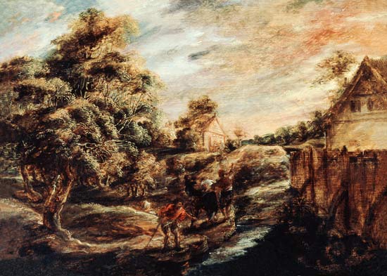 Wooded Landscape at Sunset od Peter Paul Rubens