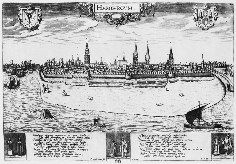 View of Hamburg od Peter van der Doort