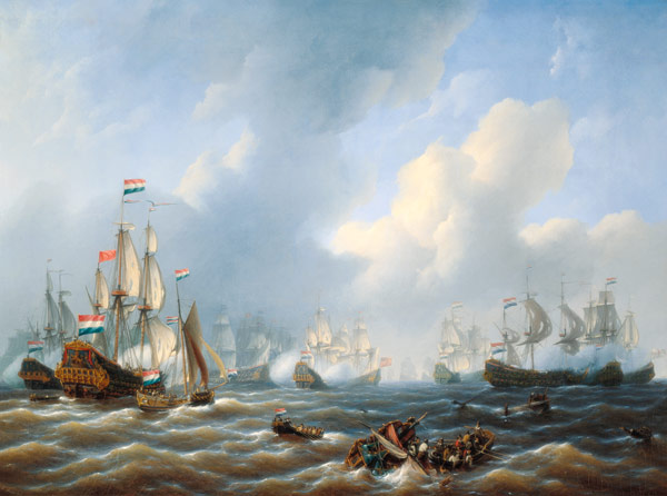The Battle of Camperdown on 11th October 1797 od Petrus Johann Schotel