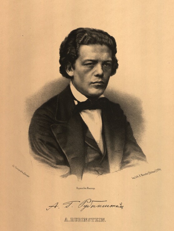 Portrait of the composer Anton Rubinstein (1829-1894) od P.F. Borel