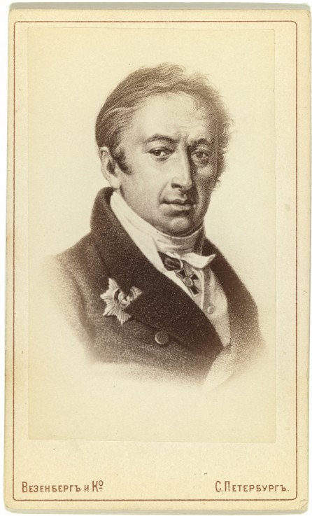Portrait of the author and Historian Nikolay M. Karamzin (1766-1826) od P.F. Borel