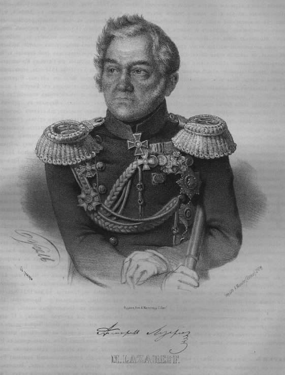 Portrait of Admiral Mikhail Lazarev (1788-1851) od P.F. Borel