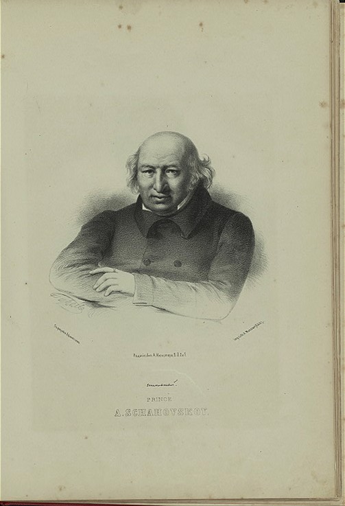 Portrait of the author Prince Alexander Shakhovskoi (1777-1846) od P.F. Borel