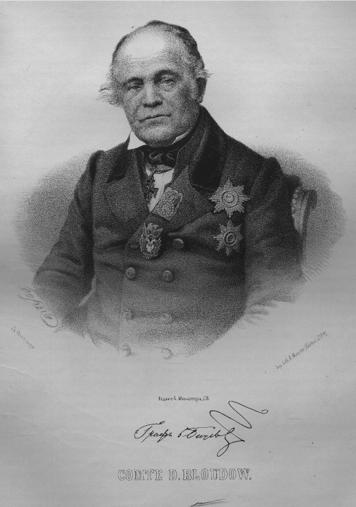 Portrait of Count Dmitry Nikolayevich Bludov (1785-1864) od P.F. Borel