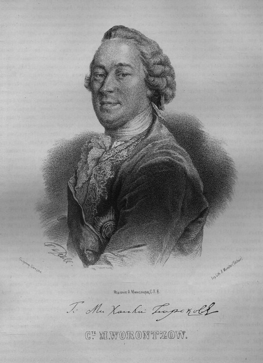 Portrait of Count Mikhail Illarionovich Vorontsov (1714-1767) od P.F. Borel