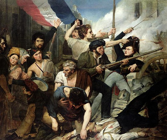 Scene of the 1830 Revolution od Philibert Rouviere