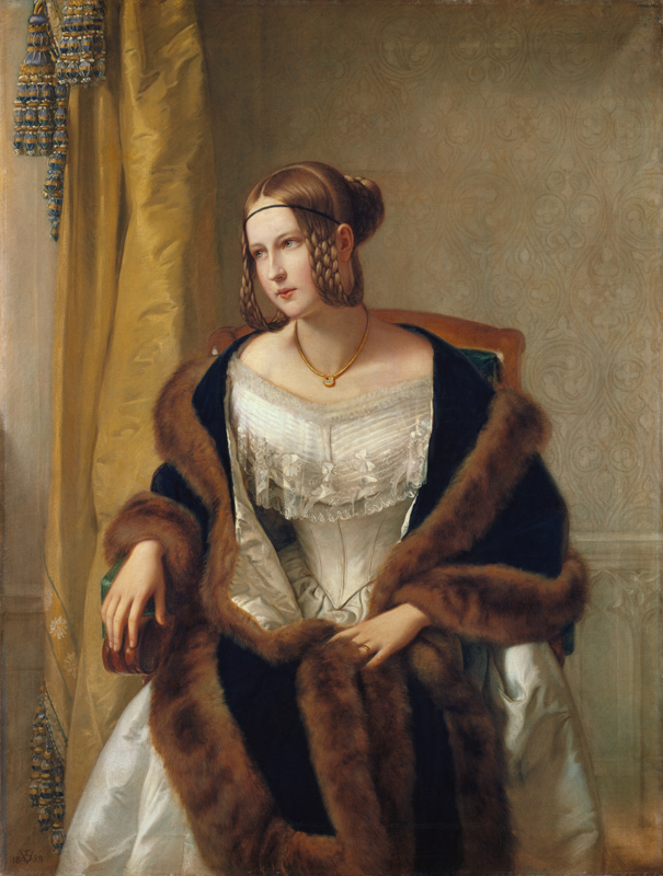 Portrait of the Baroness of Bernus od Philipp Veit