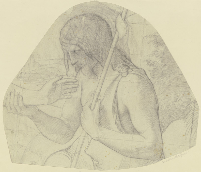 Johannes der Täufer als Halbfigur mit dem Unterarm Christi od Philipp Veit
