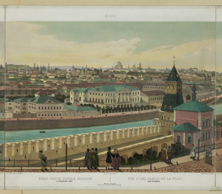 View of Zamoskvorechye from the Kremlin Wall (from a panoramic view of Moscow in 10 parts) od Philippe Benoist
