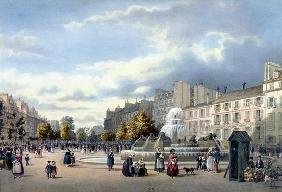 The Fountain of the Boulevard St. Martin, from 'Vue de Paris', c.1840 (colour litho)