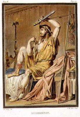 Agamemnon, costume for 'Iphigenia in Aulis' by Jean Racine, from Volume II of 'Research on the Costu od Philippe Chery