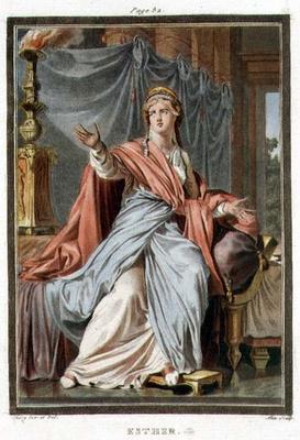 Esther, costume for 'Esther' by Jean Racine, from Volume I of 'Research on the Costumes and Theatre od Philippe Chery