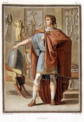 Nero, costume for 'Britannicus' by Jean Racine, from Volume II of 'Research on the Costumes and Thea od Philippe Chery
