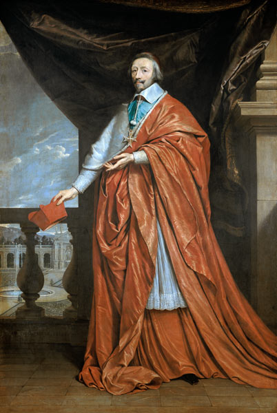 Portrait of Armand-Jean du Plessis od Philippe de Champaigne