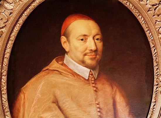 Portrait of Cardinal Pierre de Berulle (1575-1629) (detail) od Philippe de Champaigne