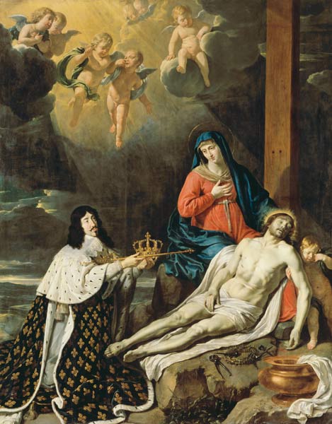 The Vow of Louis XIII (1601-43) King of France and Navarre od Philippe de Champaigne