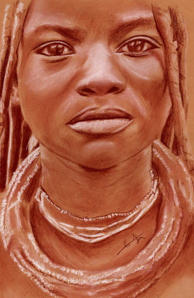 Femme Himba de face od Philippe Flohic