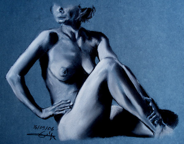 Femme nu au Sol 150906 od Philippe Flohic