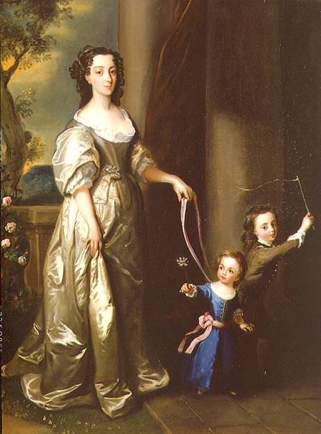 Portrait of Mrs Thomas Fane with her children John and Anne od Philippe Mercier