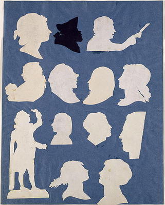 Study of Profiles and an Orator (collage on paper) od Phillip Otto Runge