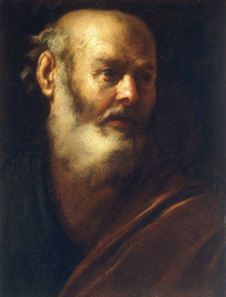 Head of Apostle /Paint.ascr.to Mola/ C17 od Pier Francesco Mola