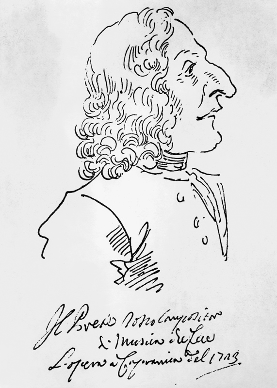 Caricature of composer Antonio Vivaldi od Pier Leone Ghezzi