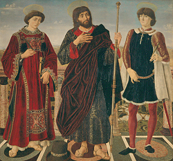 Altartafel mit drei Heiligen od Piero del Pollaiuolo