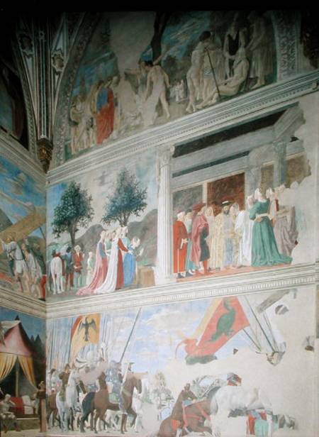 The Queen of Sheba Worshipping the Wood of the True Cross, The Reception of the Queen of Sheba by Ki od Piero della Francesca