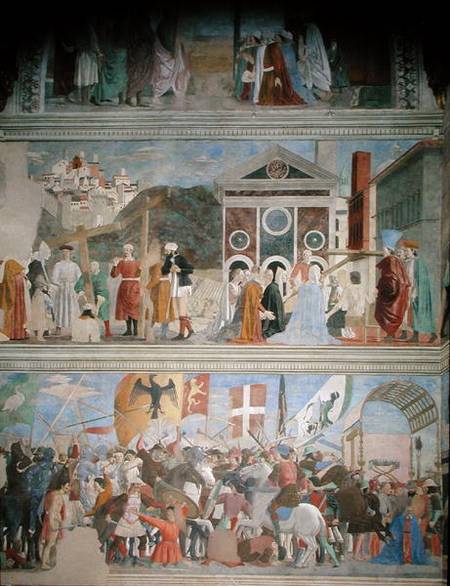The Verification of the True Cross, The Victory of Heraclius and the Execution of Chosroes in 628 AD od Piero della Francesca