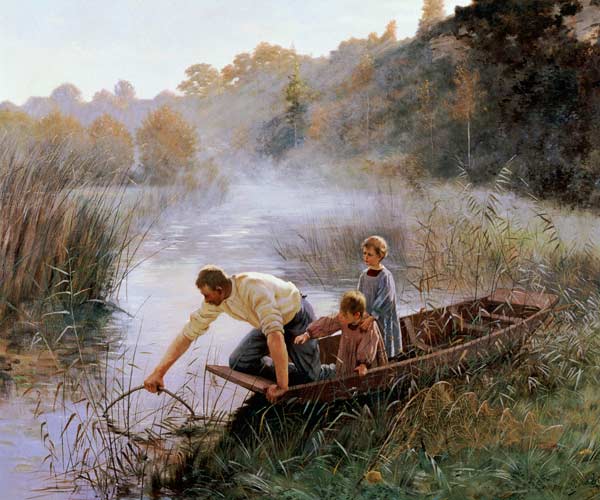 The Fisherman''s Family od Pierre Andre Brouillet
