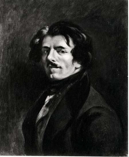 Portrait of Eugene Delacroix (1798-1863) after a self portrait of 1834 od Pierre Andrieu