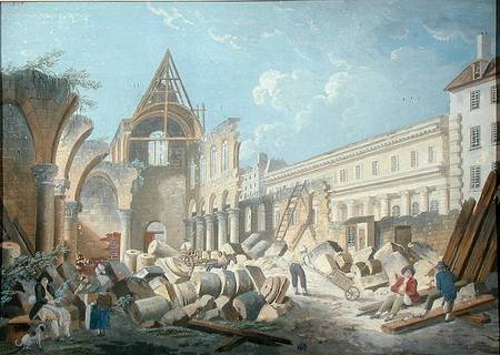 Demolition of the Couvent des Cordeliers od Pierre Antoine Demachy