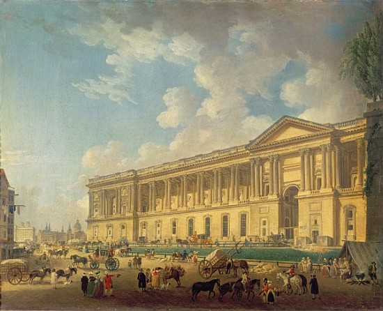 The Colonnade of the Louvre. c.1770 od Pierre Antoine Demachy