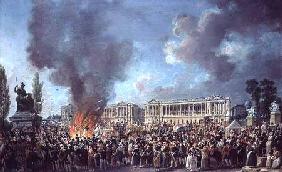 The Celebration of Unity, Destroying the Emblems of Monarchy, Place de la Concorde