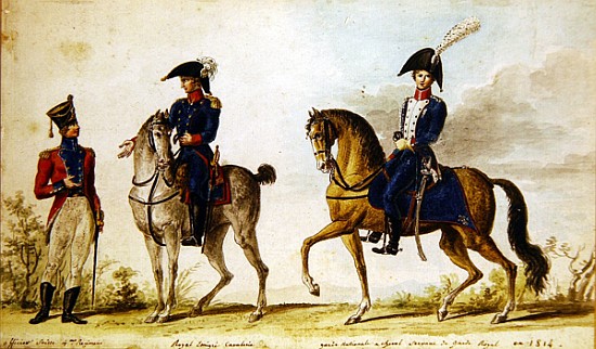 Swiss officer of the 4th regiment, horseman of the Royal Emigre Cavalry and mounted National Guard od Pierre Antoine Lesueur