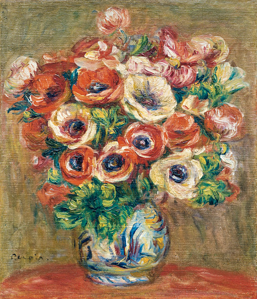Anemones in a Vase od Pierre-Auguste Renoir
