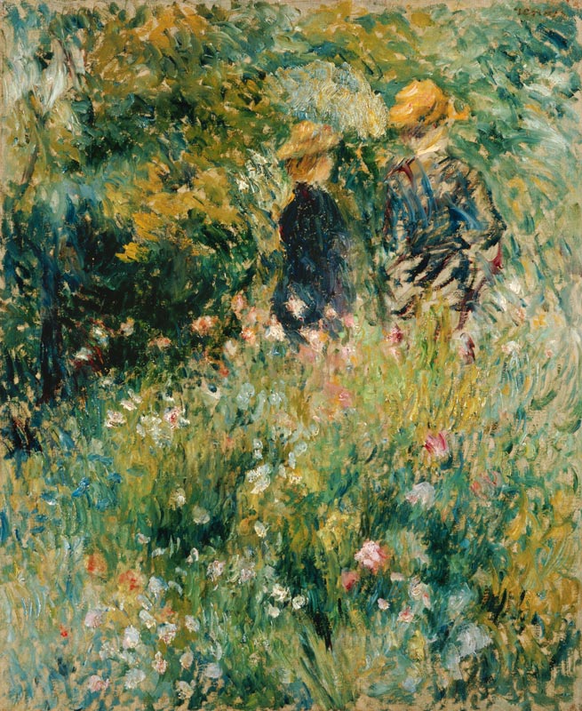 Meeting in the rose garden od Pierre-Auguste Renoir