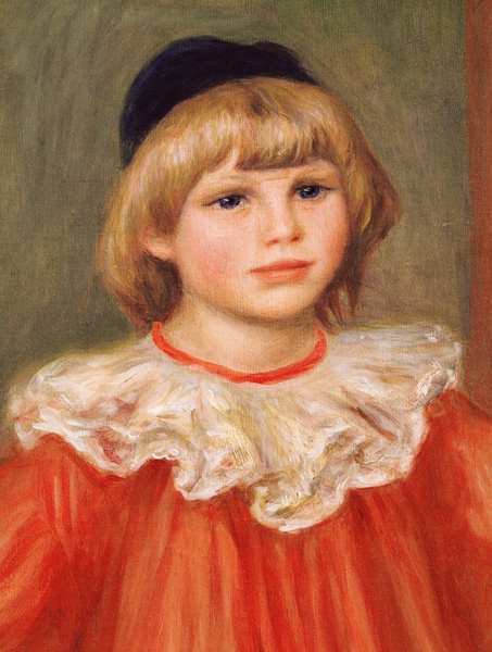 Claude Renoir dressed as a clown - Detail od Pierre-Auguste Renoir