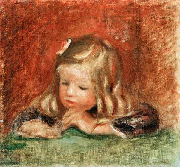 Coco at the Table (Claude Renoir Reading) od Pierre-Auguste Renoir
