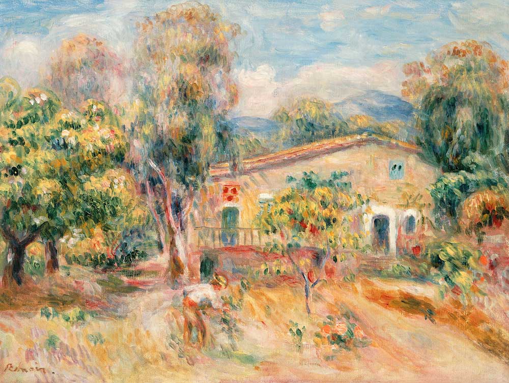 Collettes Farmhouse, Cagnes od Pierre-Auguste Renoir